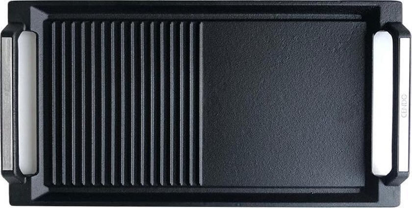 cendo grillplaat met flexibele gebruiksmogelijkheden, geschikt voor inductiekookplaten met bridgezone, duurzaam ontwerp